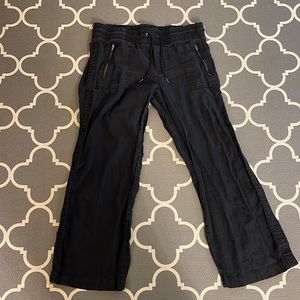 Athleta cabo linen pant, with wear and tear